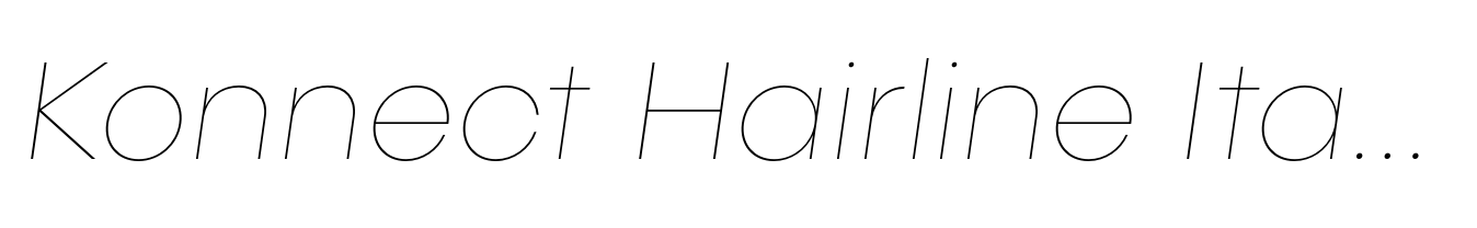 Konnect Hairline Italic
